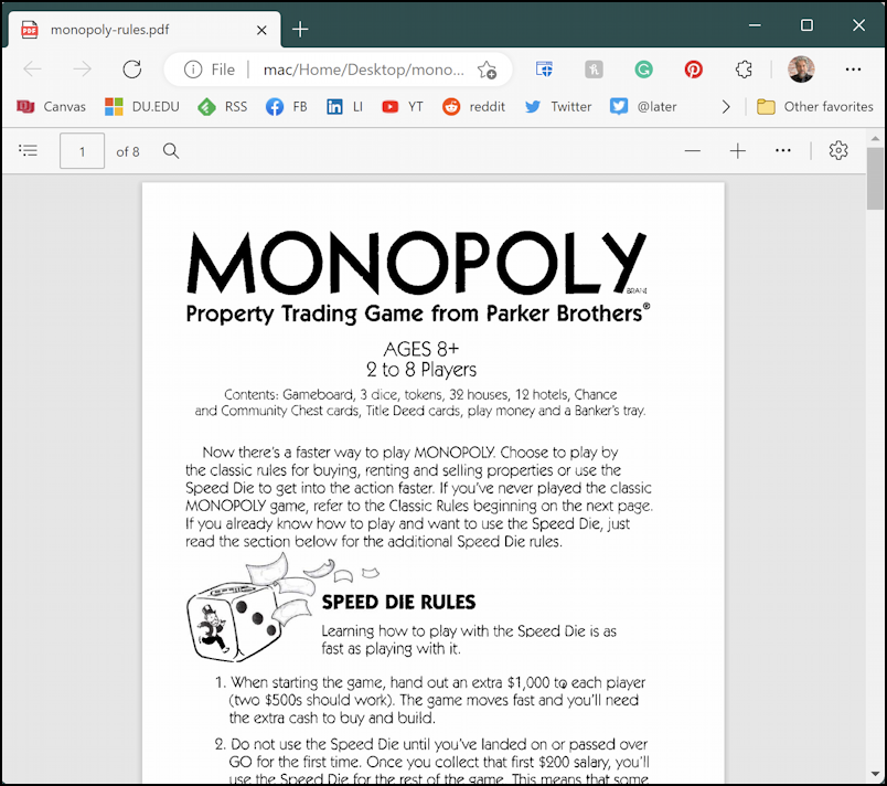 win11 pdf to word - monopoly in edge