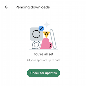 android 13 - check for app updates play store - everything updated