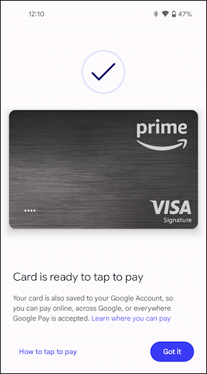 google pay wallet add new credit card - ready to pay