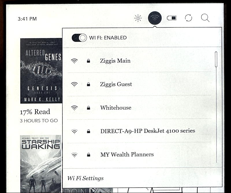 kobo ebook reader update firmware system os - available wifi networks