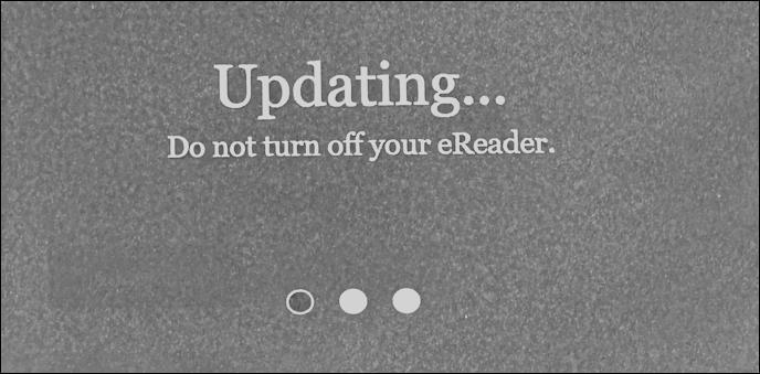 kobo ebook reader update firmware system os - updating do not turn off reader