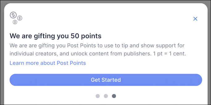 post.news @post account setup - 50 points