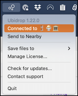 ubidrop mac android file sharing - mac menu