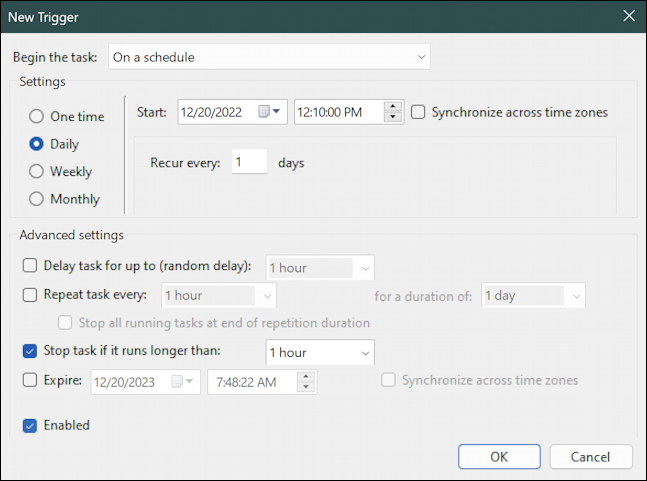 win11 schedule windows defender scan - defender scheduled scans - trigger defined