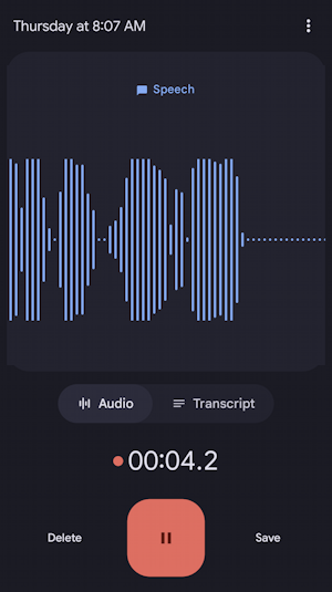 android google clock - custom recorded voice alarm - recording voice
