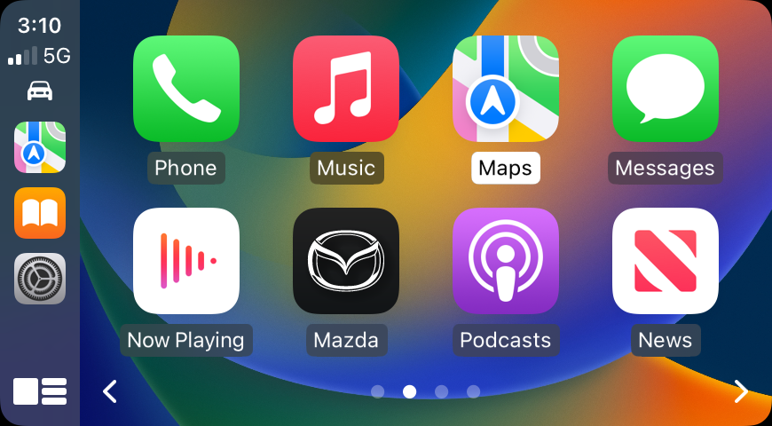 apple carplay ios iphone - home screen