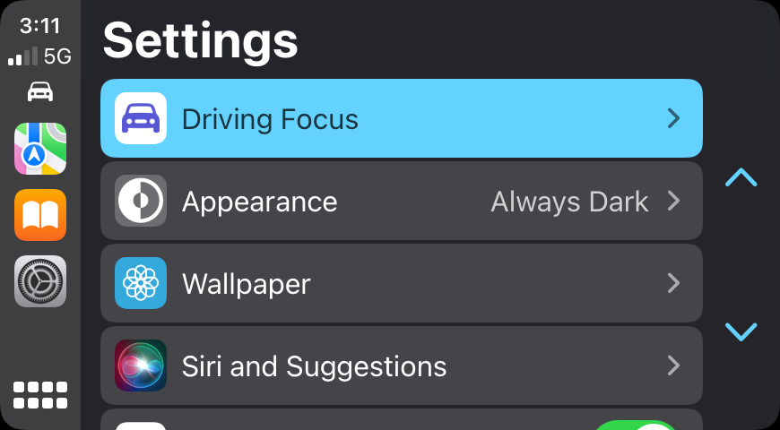 apple carplay ios iphone - settings