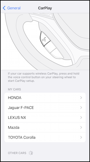 apple carplay ios iphone - iphone settings general carplay