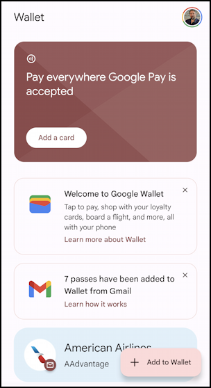 android google wallet update add - not set up