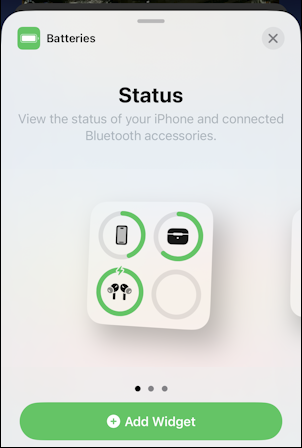 iphone add battery widget - batteries widget