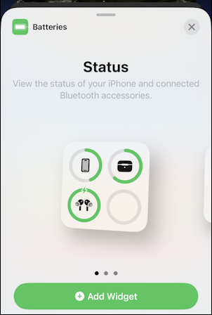 iphone add battery widget - batteries widget