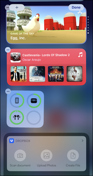 iphone add battery widget - new batteries widget shown