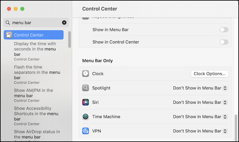 mac macos enable siri typing - settings control center