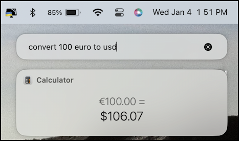 mac macos enable siri typing - convert currency request to siri