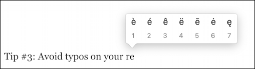 typing accents diacriticals mac 1