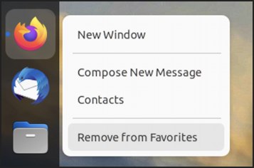 ubuntu linux gnome dock taskbar - remove app icon from dock panel