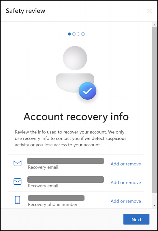 microsoft windows 11 win11 privacy account security - account recovery info