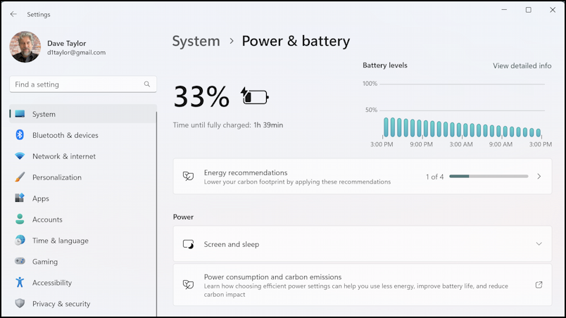 win11 energy settings sleep lock - system power & battery