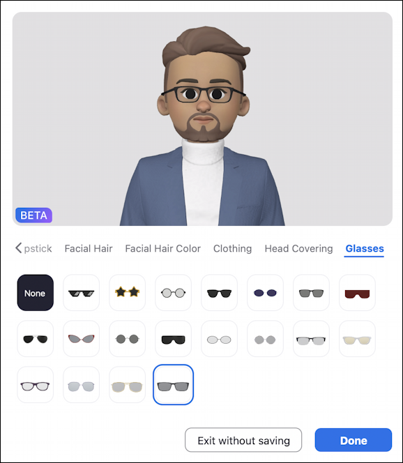 zoom personalized human avatars - create your own zoom avatar glasses