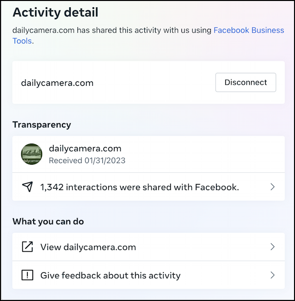 facebook off fb activity settings privacy - dailycamera details