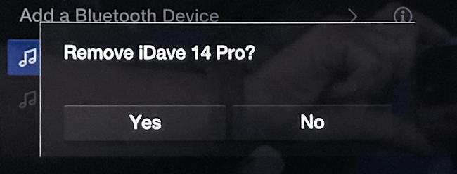 ford infotainment system - delete bluetooth device - confirm remove