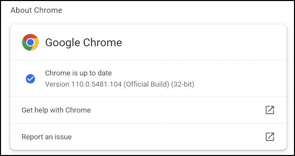 google chrome windows 11 - about version