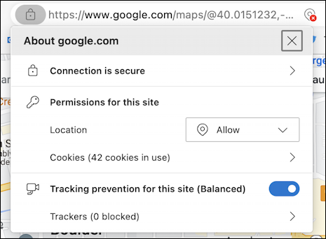 mac edge google maps location - permissions in microsoft edge