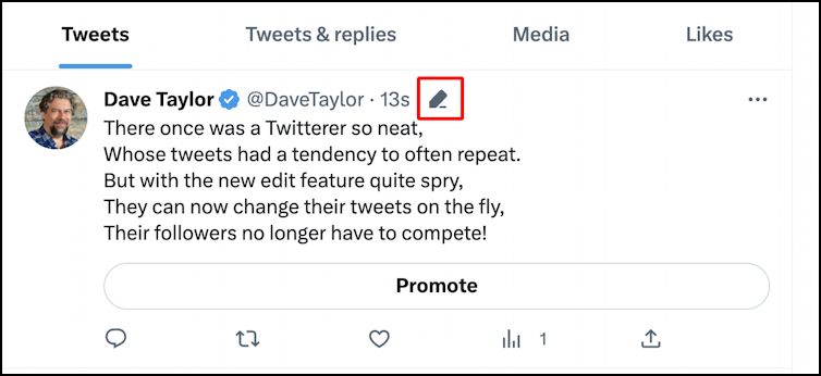 twitter blue edit tweet after posting - edited tweet