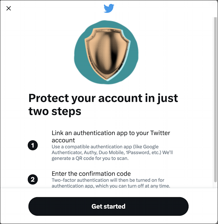 twitter enable sms text auth authy 2fa - 'protect your account in just two steps'