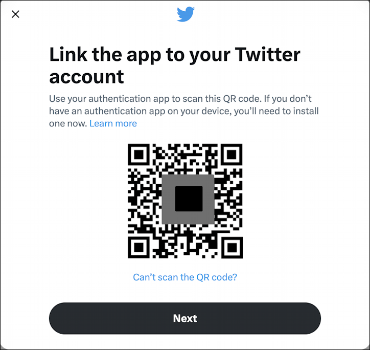 twitter enable sms text auth authy 2fa - qr code link twitter