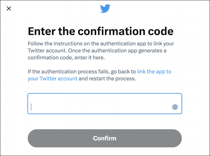 twitter enable sms text auth authy 2fa - enter confirmation code