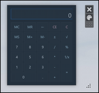 win11 widget launcher - calculator