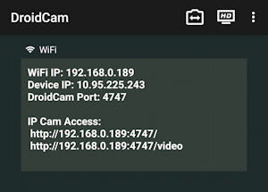 windows 11 pc android webcam - ip address shown