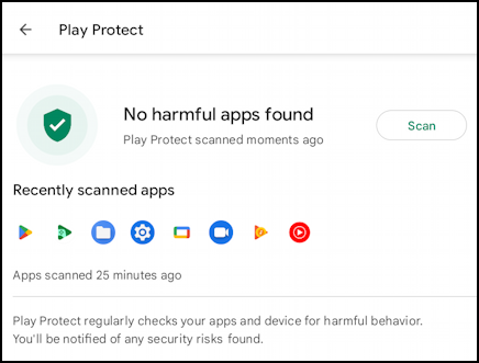 chromebook chromeos google play store scan malicious apps no found