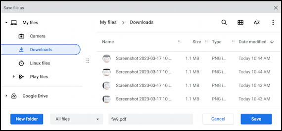 chromebook chromeos pdf fill-in form sign - save as