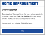 won free club golf cart lowe's email scam - how it works
