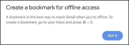 gmail enable offline use - for offline access