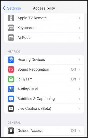 iphone ios 16 - flash led for alerts - settings accessibility