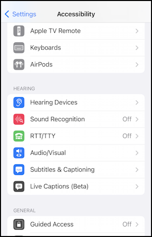 iphone ios 16 - flash led for alerts - settings accessibility
