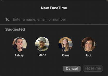 mac facetime originate make phone calls - make new call