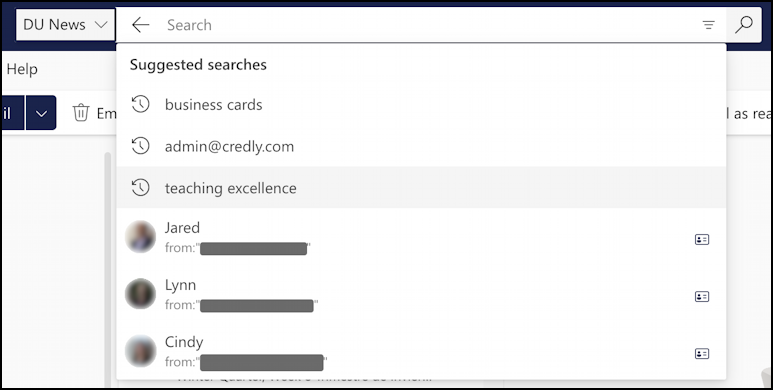 microsoft outlook.com search tips tricks - previous searches