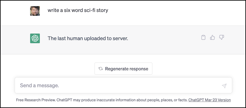 chatgpt privacy data sharing analysis - six word sci-fi story