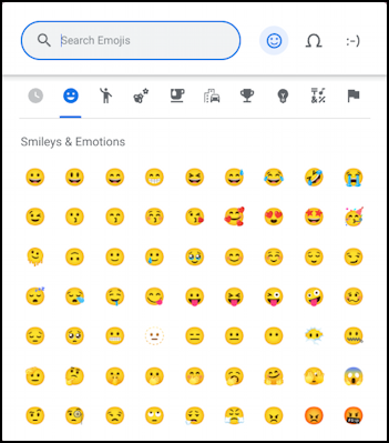 chromeos 112 chromebook symbol emoji - emoji view