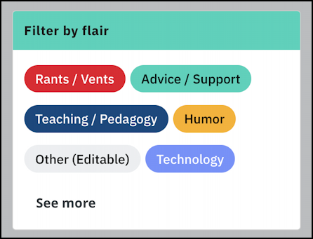 reddit all about flair - filter posts by flair