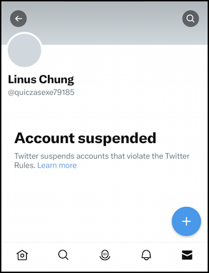 twitter hidden dm messages - account suspended