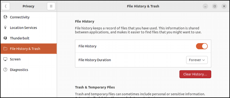 ubuntu save command history to file