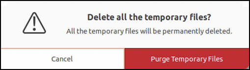 ubuntu linux - file history temporary files - delete all temp files?