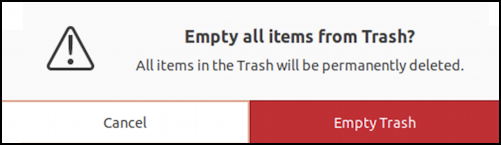 ubuntu linux - file history temporary files - empty trash?