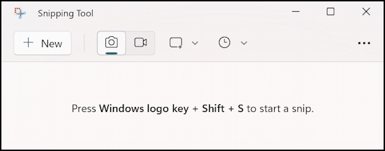 windows 11 print screen prtscr - snipping tool main view