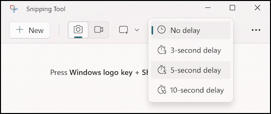 windows 11 print screen prtscr - snipping tool delay screenshot